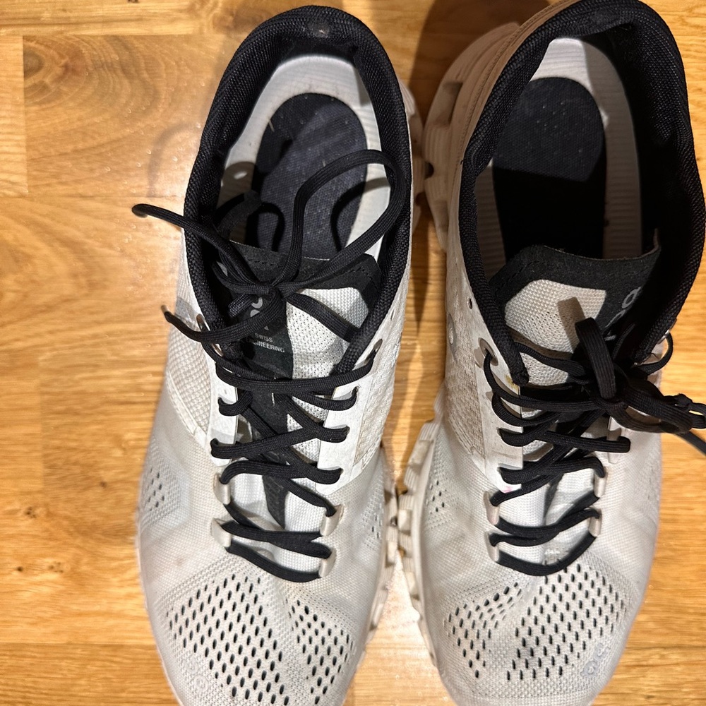 White and Black Athletic Shoes